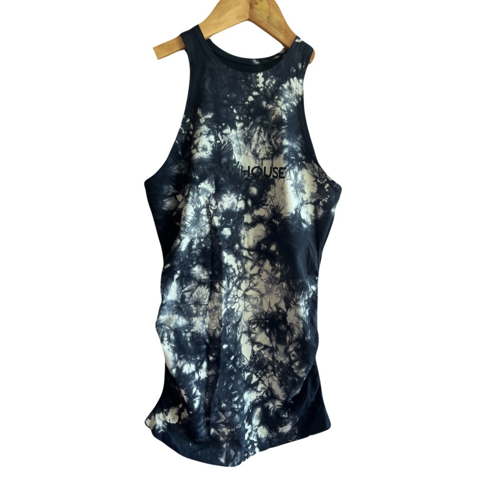 NUX Black and White New Groove Seamless Tank Tie-Dye Activewear S/M “Row House”